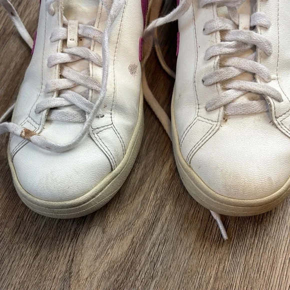 Veja Women's White Sneakers with Pink and Orange Accents - Picture 4 of 9